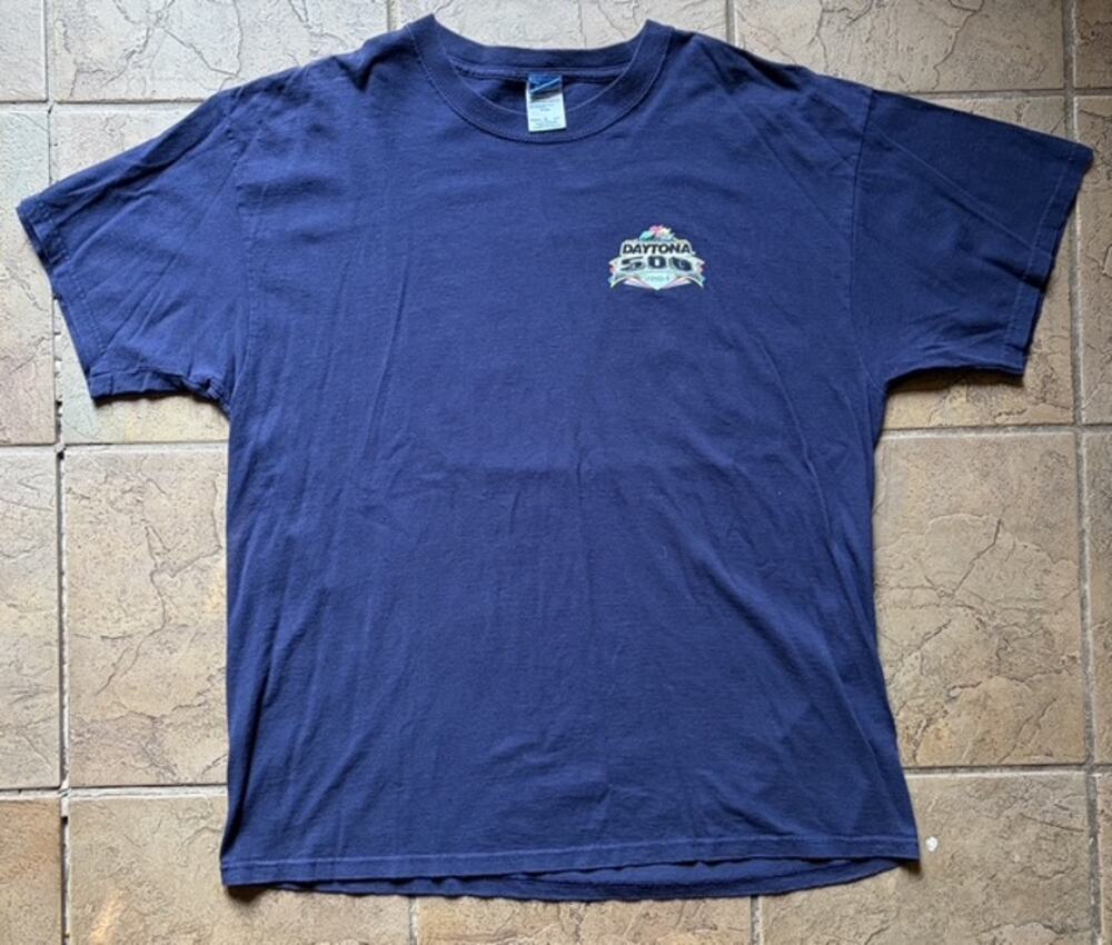Vintage 2004 Daytona 500 Disney NASCAR Mickey Donald Goofy T Shirt Size XL